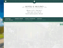 Tablet Screenshot of hotel-ilmulino-berlin.de